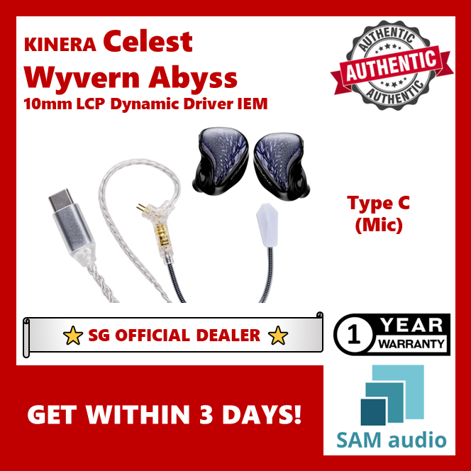 [🎶SG] KINERA CELEST WYVERN ABYSS 10mm LCP Dynamic Driver IEM