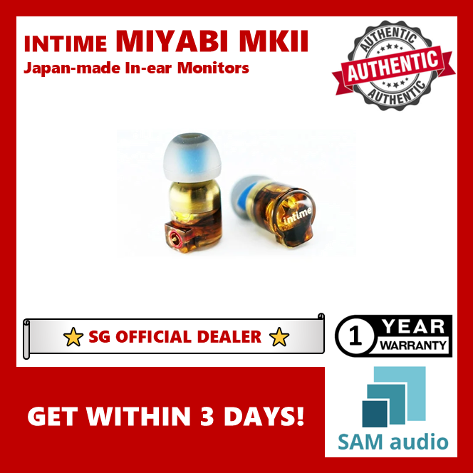 🎶SG] INTIME MIYABI MKII MMCX Japanese Made In-ear Monitors, From