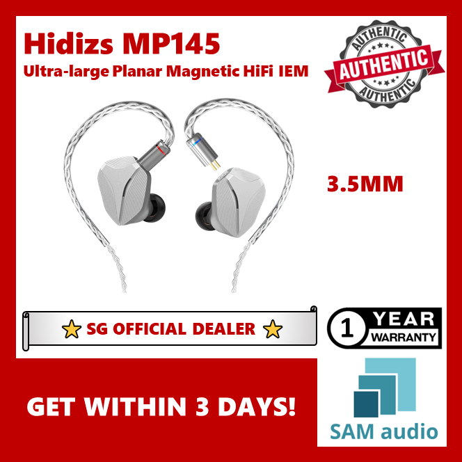 [🎶SG] Hidizs MP145 Ultra-large Planar Magnetic HiFi In-ear Monitors IEM