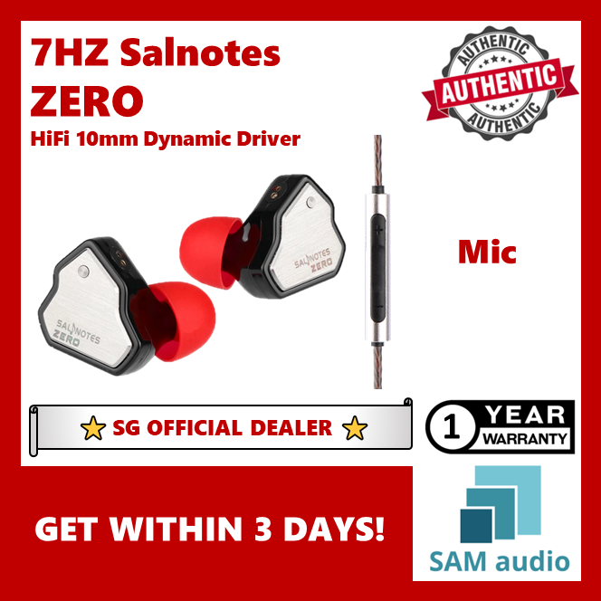[🎶SG] 7HZ Salnotes Zero 10mm N52 Magnet Metal Composite Diaphragm Dynamic Driver IEM (International Version)