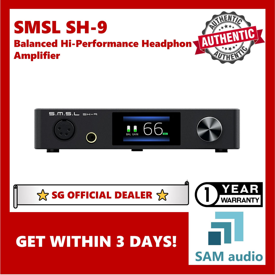 [🎶SG] SMSL SH-9 Balanced Headphone Amplifier (SH 9 SH9), Hifi Audio