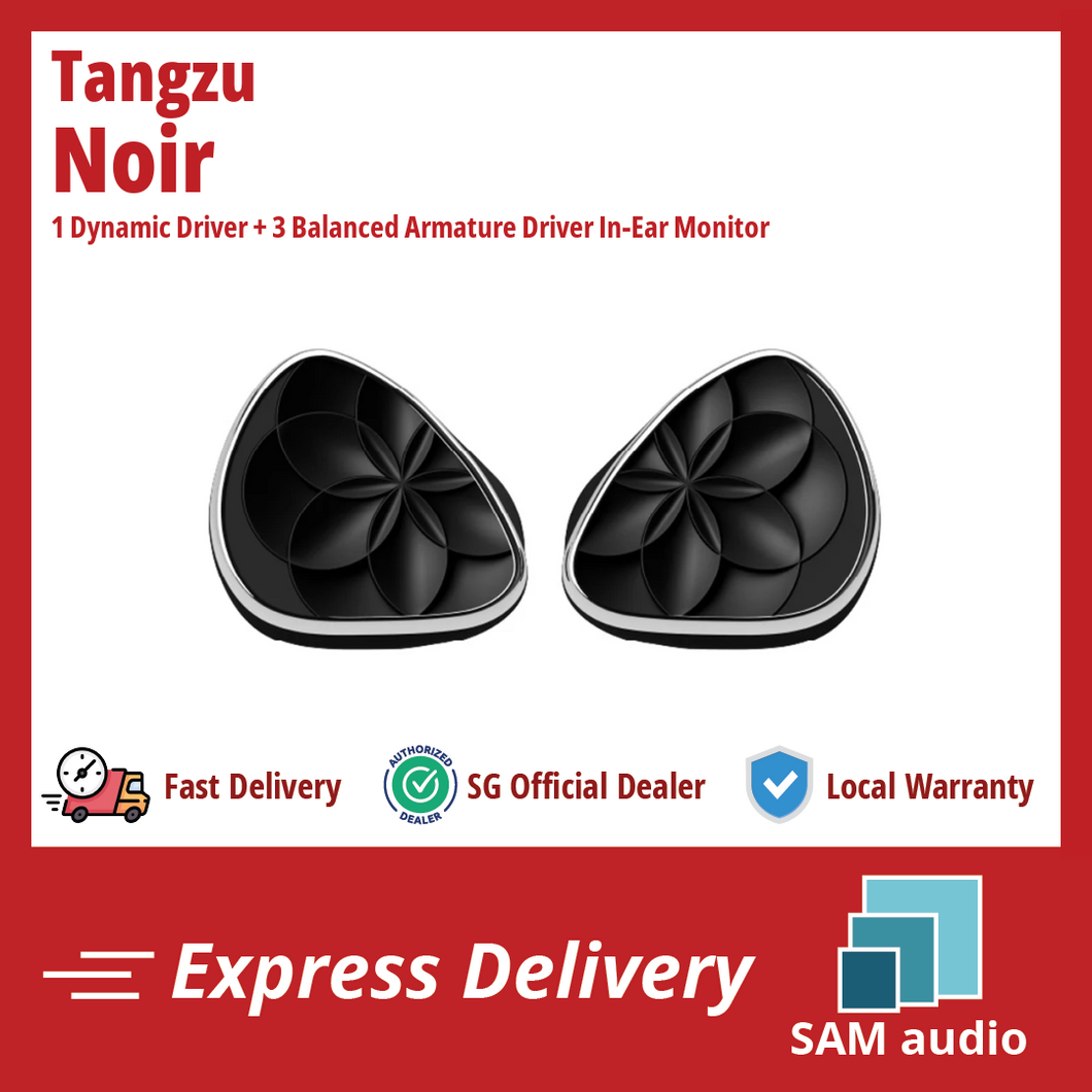 [🎶SG] TANGZU X AZLA NOIR BLANC - 1 Dynamic Driver + 3 Balanced Armature Driver In-Ear Monitor