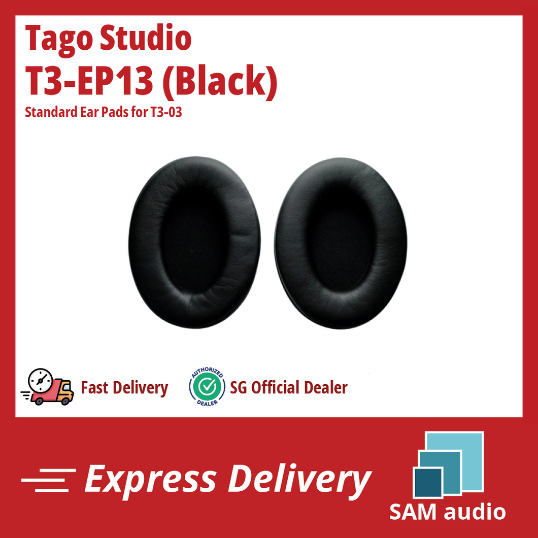 [🎶SG] TAGO STUIDO T3-EP13 (BK) Standard Ear Pads for T3-03