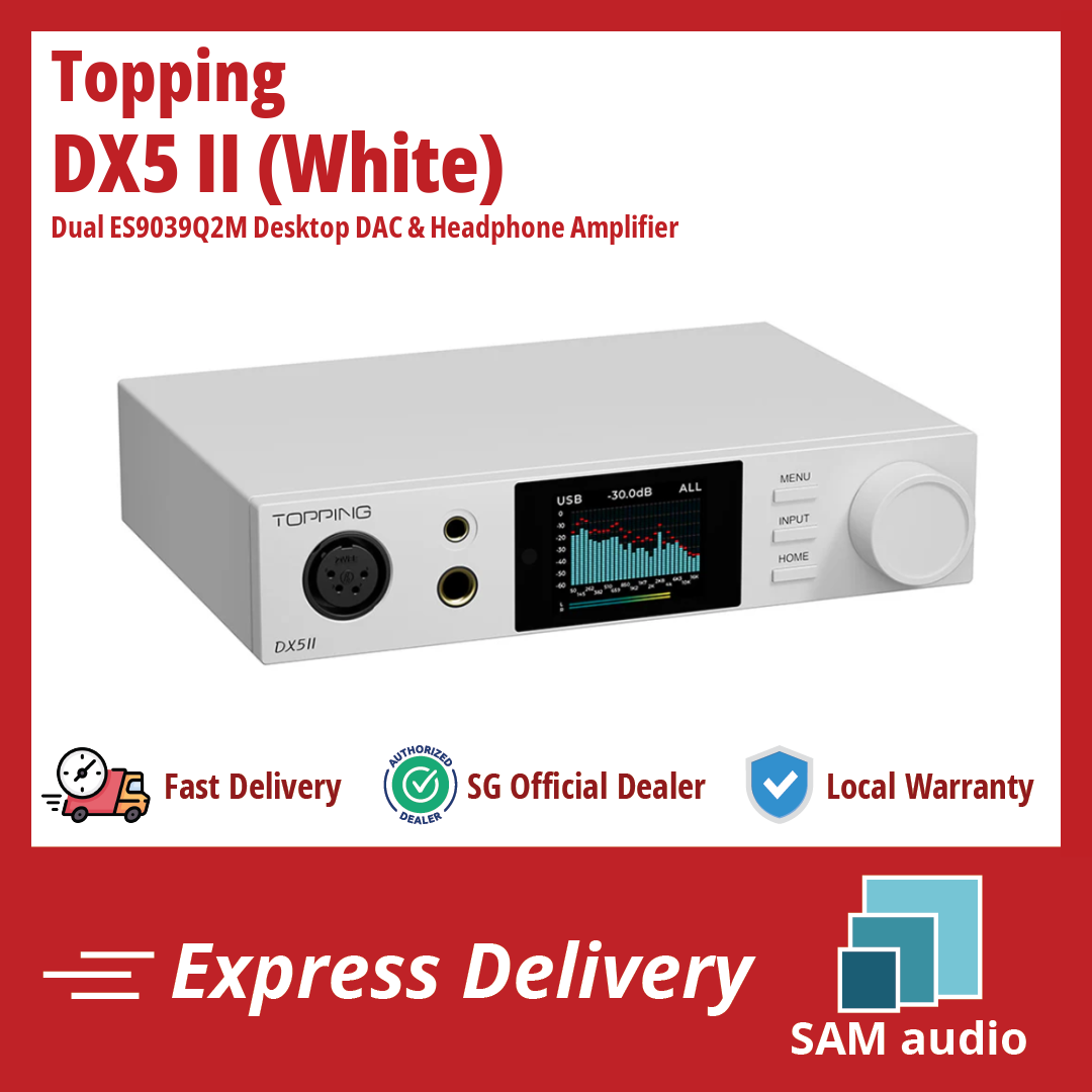 TOPPING DX5 II DAC Desktop Con Doppio ES9039Q2M – Amplificatore Cuffie Bilanciato, LDAC Bluetooth E Preamp Per Casse Attive
