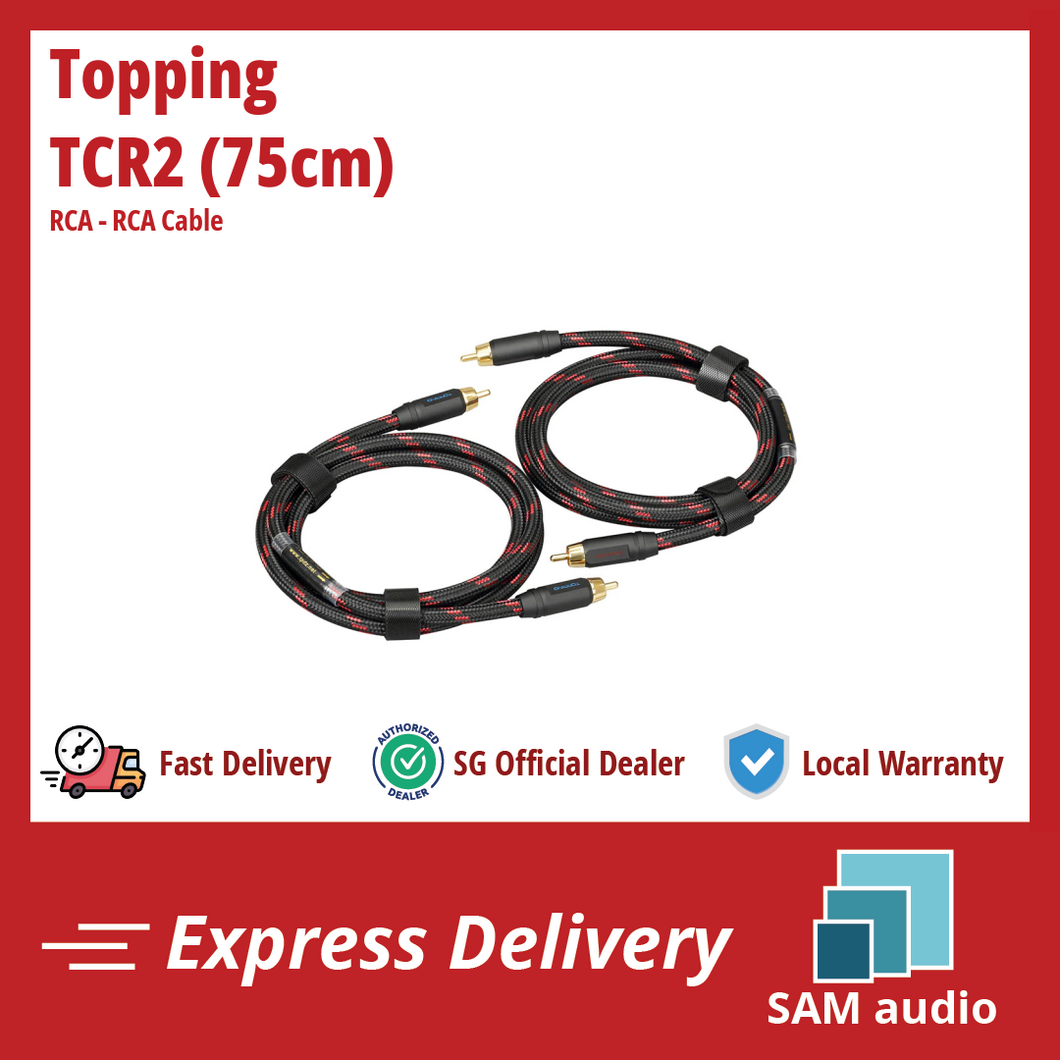 [🎶SG] TOPPING TCR2 (TCR) Audiophile RCA Interconnect Cable