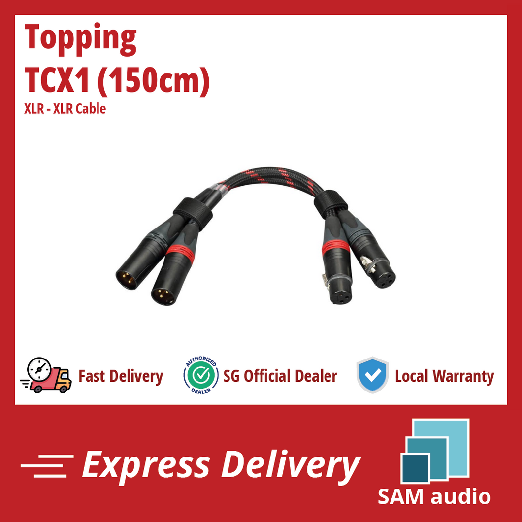 [🎶SG] TOPPING TCX1 Audiophile Balanced XLR Interconnect Cable