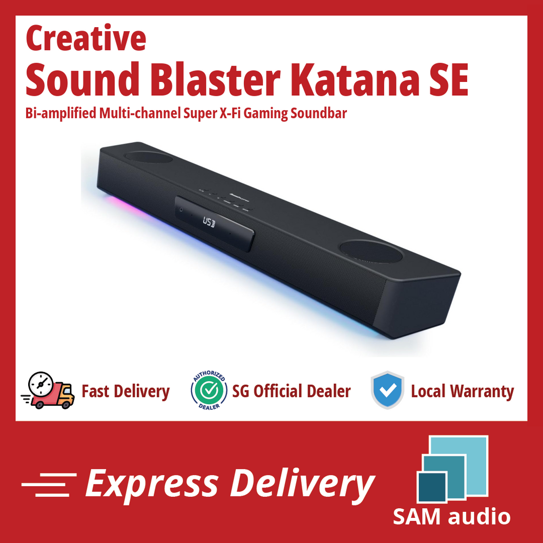 [🎶SG] CREATIVE SOUND BLASTER KATANA SE - Bi-amplified Multi-channel Super X-Fi Gaming Soundbar