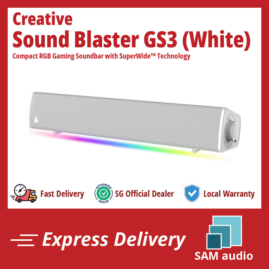 🎶SG] CREATIVE SOUND BLASTER GS3 - Compact RGB Gaming Soundbar