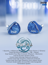 Load image into Gallery viewer, [🎶SG] DUNU DN142 - 1 DD + 4 BA + 2 Planar Tribrid Drivers IEMs
