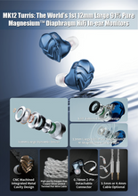 Load image into Gallery viewer, [🎶SG] HIDIZS MK12 Turris 12mm 91% Pure Magnesium Diaphragm HiFi In-ear Monitors
