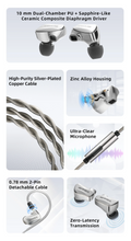 Load image into Gallery viewer, [🎶SG] SIVGA SM100 - Dual-Chamber Dynamic Driver Wired Earphones
