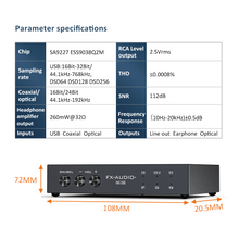 Load image into Gallery viewer, [🎶SG] FX Audio SQ6 DSD Type C DAC Headphone Amplifier Game Compatible
