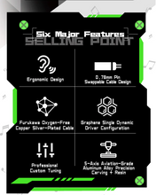 Load image into Gallery viewer, [🎶SG] TANGZU HARMONIC EMPIRE (HE) XIAOQIAO (Xiao Qiao) Semi-open Single Dynamic In-ear Monitors
