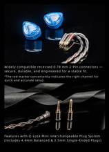 Load image into Gallery viewer, [🎶SG] DUNU DN142 - 1 DD + 4 BA + 2 Planar Tribrid Drivers IEMs
