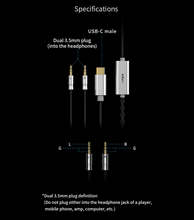 Load image into Gallery viewer, [🎶SG] AUNE ARU1 - Dual 3.5mm To USB-C DAC Headphone Cable
