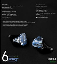 Load image into Gallery viewer, [🎶SG] DUNU SA6 EST 6BA + 2EST Drivers In-Ear Monitors
