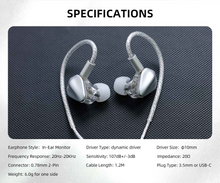 Load image into Gallery viewer, [🎶SG] KEFINE LORIC - PU + Titanium Diaphragm In-ear Monitor Earphones
