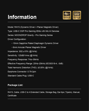 Load image into Gallery viewer, [🎶SG] MOONDROP RAYS 1DD + 1 Planar Drivers Gaming IEMs
