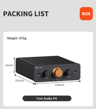 Load image into Gallery viewer, [🎶SG] FOSI AUDIO P4 Mini HiFi Preamplifier With 3 RCA Inputs, EQ/Bypass, Swappable OP-Amps, Treble &amp; Bass Tone Control
