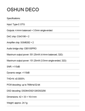 Load image into Gallery viewer, [🎶SG] EARACOUSTIC AUDIO OSHUN DECO -  Dual CS43198 Portable DAC &amp; AMP
