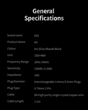 Load image into Gallery viewer, [🎶SG] EPZ K9 1DD + 8BA Hybrid Drivers IEMs
