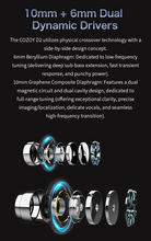Load image into Gallery viewer, [🎶SG] COZOY D2 - 2 Dynamic Driver IEMs
