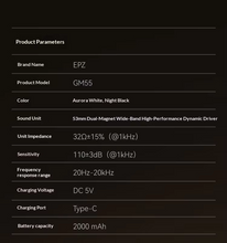 Load image into Gallery viewer, [🎶SG] EPZ GM55 - HiFi Tactical Gaming Headset With Interactive APP Tuning
