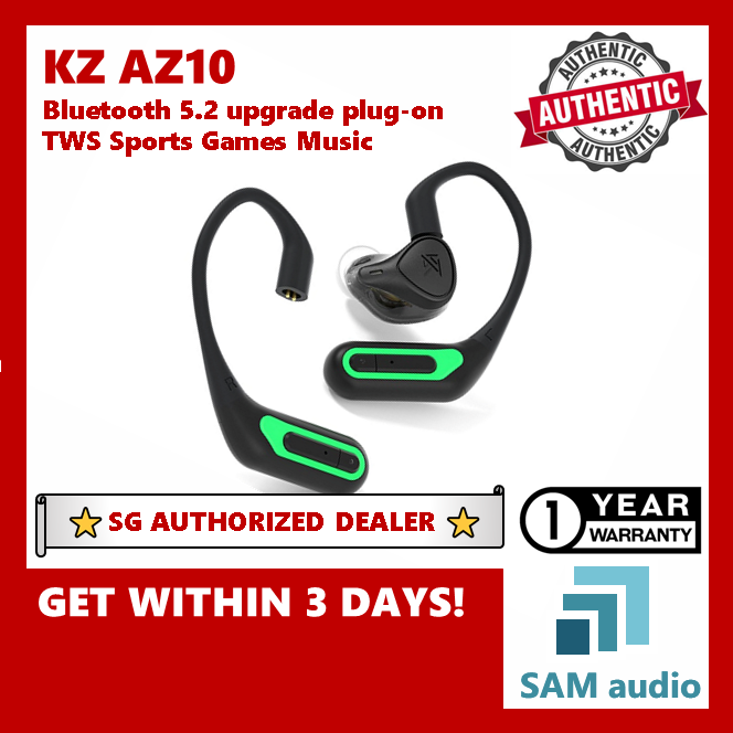 [🎶SG] KZ AZ10, TWS Bluetooth upgrade, wireless ear hook plug-on, Sports Games Hifi Audio