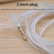 Load image into Gallery viewer, [🎶SG] KZ Silver Plated Flat Upgrade Cable 2 Pin Type C 0.75mm with Mic
