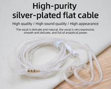 Load image into Gallery viewer, [🎶SG] KZ Silver Plated Flat Upgrade Cable 2 Pin Type C 0.75mm with Mic
