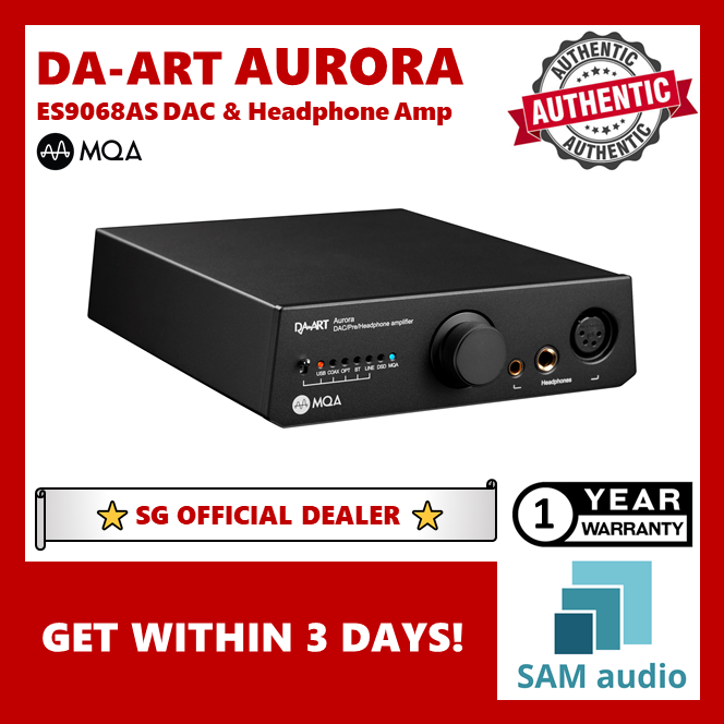 [🎶SG] DA-ART / YULONG AURORA, MQA Full Decoder ES9068AS, DAC DSD512 Hi-Res Audio HIFI Decoding, Headphone Amplifier