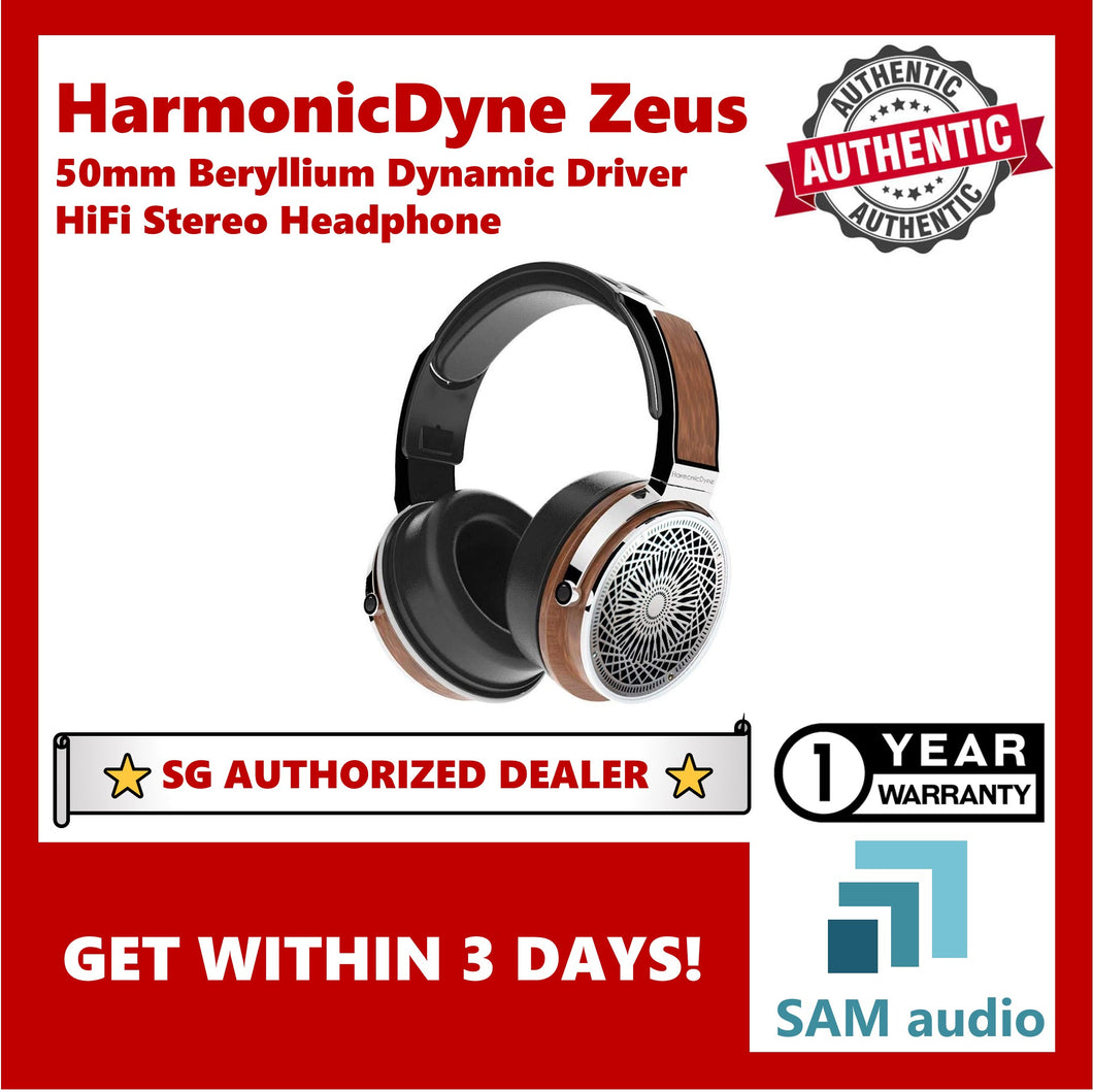 [🎶SG] HarmonicDyne Zeus,  50mm Beryllium Driver, Over ear Headphone 64Ω, hifi audio