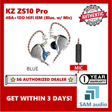 Load image into Gallery viewer, [🎶SG] KZ ZS10 PRO EARPHONE 4BA+1DD With MIC
