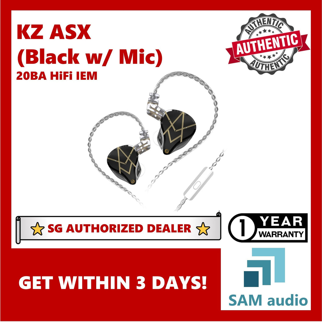 [🎶SG] KZ ASX Headset 20 BA Units HIFI In-Ear Monitor