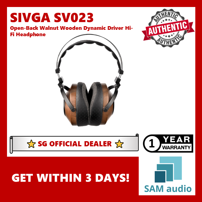 [🎶SG] SIVGA SV023 Open Back Walnut Wooden Dynamic Driver Hi-Fi Headphone