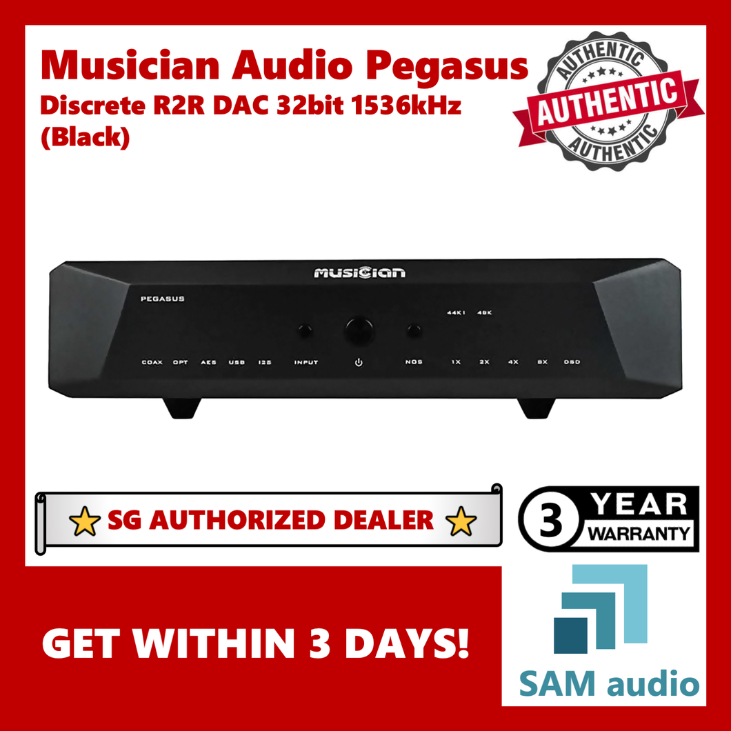 [🎶SG] Musician Audio PEGASUS, HiFi Discrete R2R DAC 32bit, Balanced XLR, PCM 1536kHz DSD1024, Hifi Audio