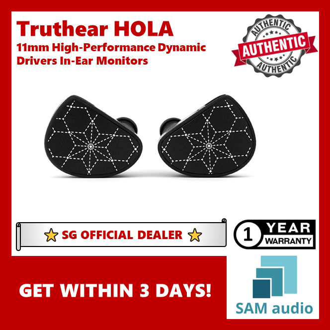[🎶SG] Truthear HOLA Earphone 11mm High-Performance Dynamic Driver In-ear Monitors