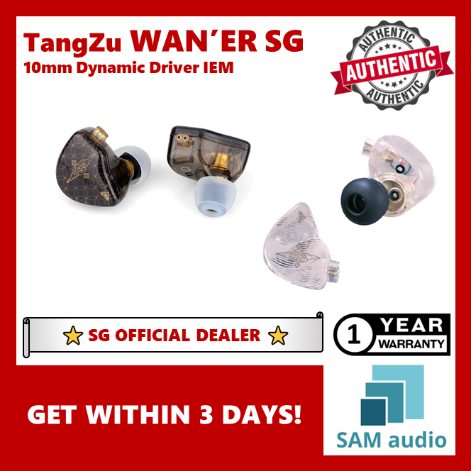 Tangzu WAN'ER S.G 10mm Dynamic Driver IEM Earphone Dual Chamber PET Di