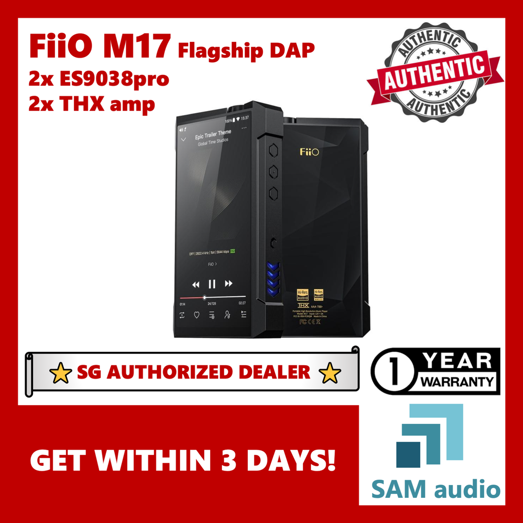 [🎶SG] Fiio M17 (+ DK3 docking stand), Desktop / Portable Premium Music Player, dual ES9038pro DAC, Dual THX-788 amplifier, dual power supply + super capacitor buffer, Hifi audio