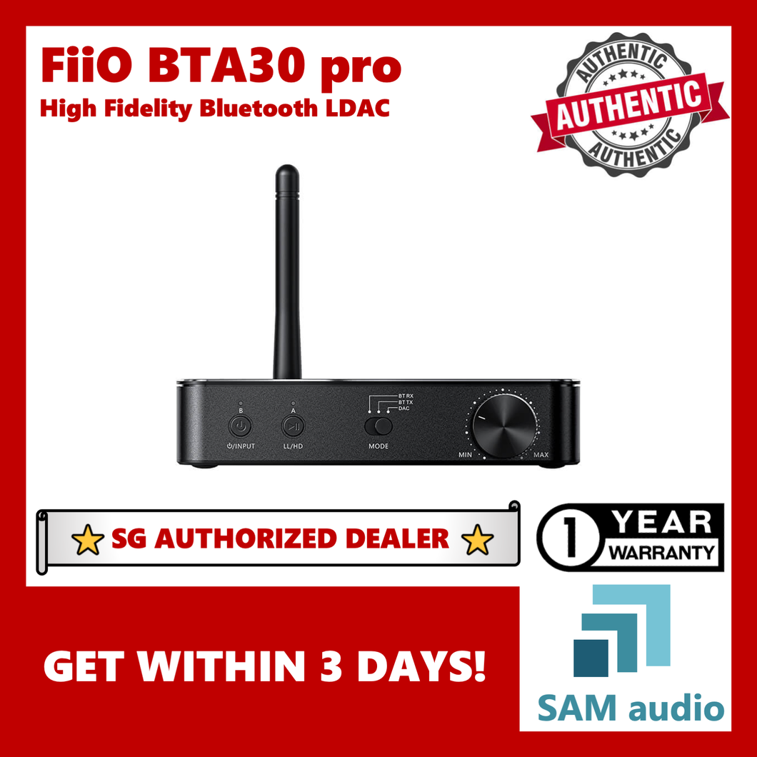 [🎶SG] FiiO BTA30 pro, ES9038Q2M DAC, Hi-Fi Bluetooth Transceiver/Receiver LDAC, Hifi audio
