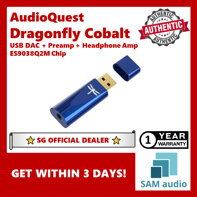[🎶SG] AudioQuest Dragonfly COBALT ESS ES9038Q2M USB Dac / Dac Amp / Preamp / Headphones Amp