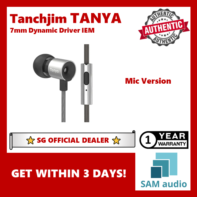 [🎶SG] TANCHJIM TANYA, 1DD PEEK diaphragm, Dynamic Driver IEM (7mm), HiFi Audio