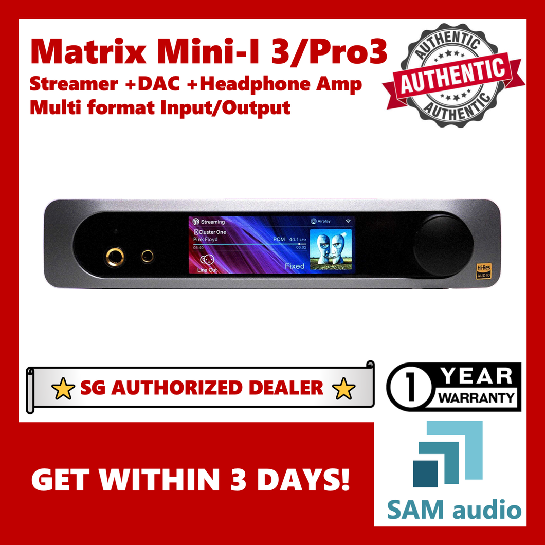 [🎶SG] Matrix mini-i 3 / pro3 (Pro 3), 9038Q2M DAC, XMOS USB, Headphone Amplifier, Roon + MQA, Hifi Audio, Streamer