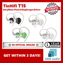 Load image into Gallery viewer, [🎶SG] TINHIFI T1S Beryllium Plated Diaphragm HiFi Earphones
