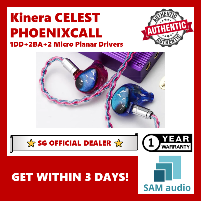 [🎶SG] Kinera Celest Phoenixcall 1DD + 2BA + 2 Micro Planar Drivers IEM