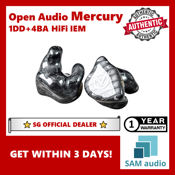 [🎶SG] Open Audio Mercury, Hybrid 1DD, 4BA Flagship In-Ear Earphones IEM