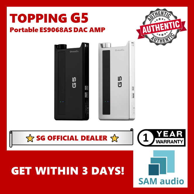 [🎶SG] TOPPING G5 PORTABLE ES9068AS DAC AMP