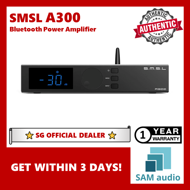 [🎶SG] SMSL A300, Power Amplifier BTL Mode Bluetooth5.0 Remote Control Digital Amplifier