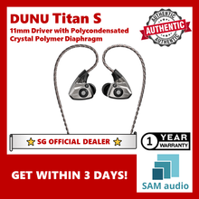 Load image into Gallery viewer, [🎶SG] DUNU TITAN S Earphone IEM 11mm Dynamic Driver Earbuds 0.78mm High-purity Silver-plated Copper Cable In-ear Headset
