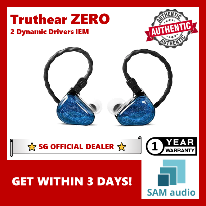 [🎶SG] Truthear x Crinacle ZERO IEM (Dual Dynamic Drivers PU + LCP Composite Diaphragm) (Truthear Zero)